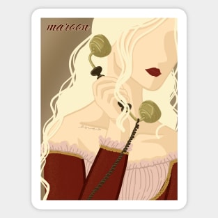 MAROON LADY Sticker